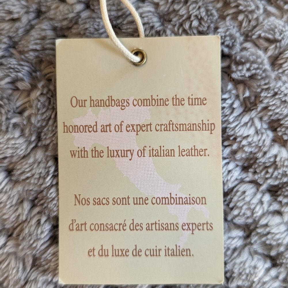 New Costanza Rota Floral Cutout Satchel Crossbody Tote Italian Leather - Picture 10 of 12